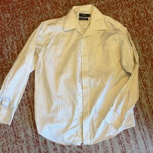 George Dress Shirt with Blue and Yellow Pinstripes